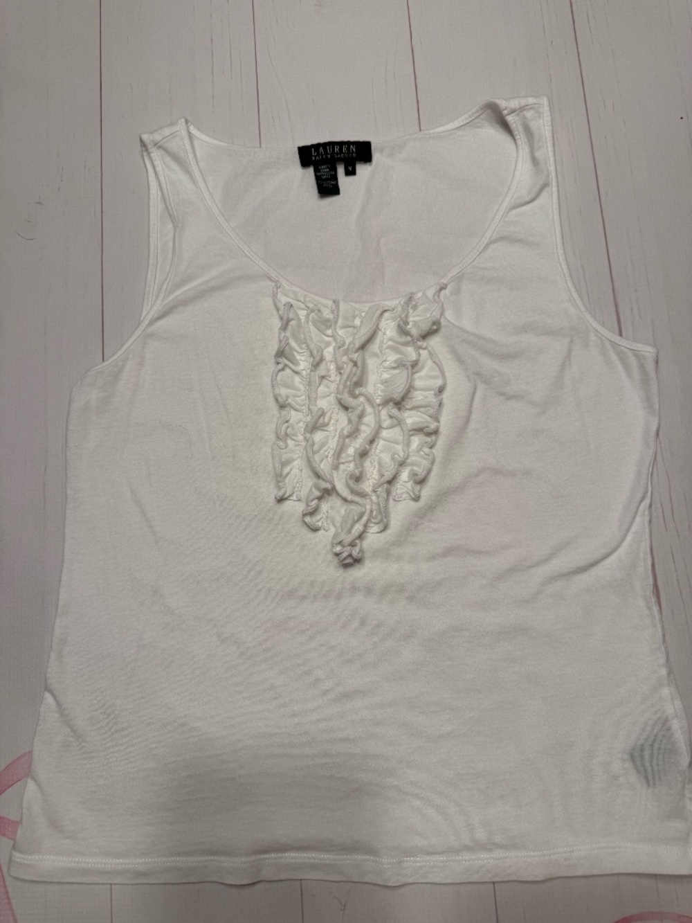 Lauren Ralph Lauren Ruffle Tank Top Size M